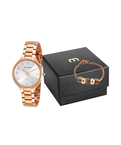 relógio mondaine analógico MBSS1154A rosa