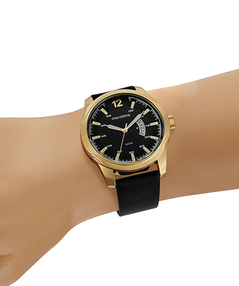 relógio mondaine analógico 99216GPMVDH2KF dourado