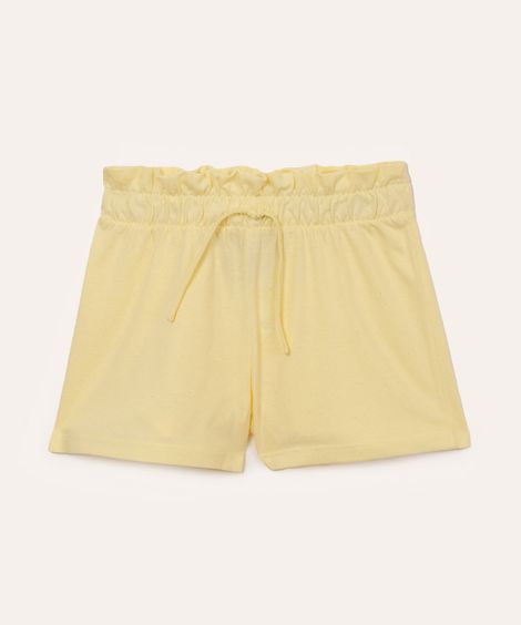 short infantil clochard glitter amarelo