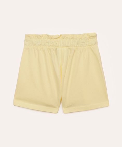 short infantil clochard glitter amarelo