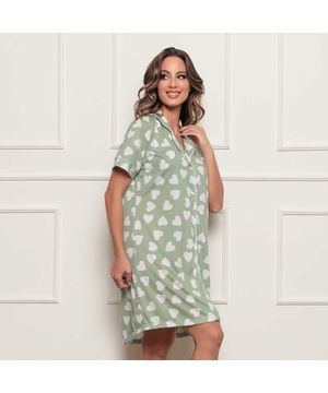 Camisola Americana Feminina Manga Curta Corações Luna Cuore