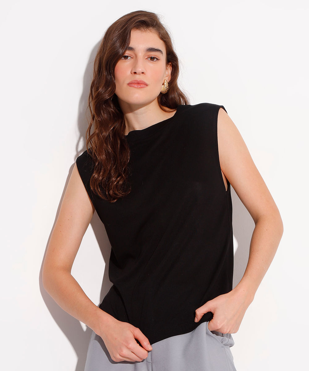 regata de viscose mindset preto