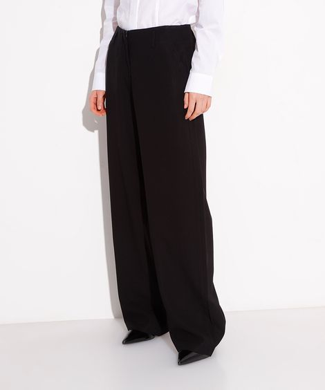 calça de alfaiataria reta mindset preta