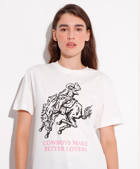 camiseta de algodão cowboys mindset off white
