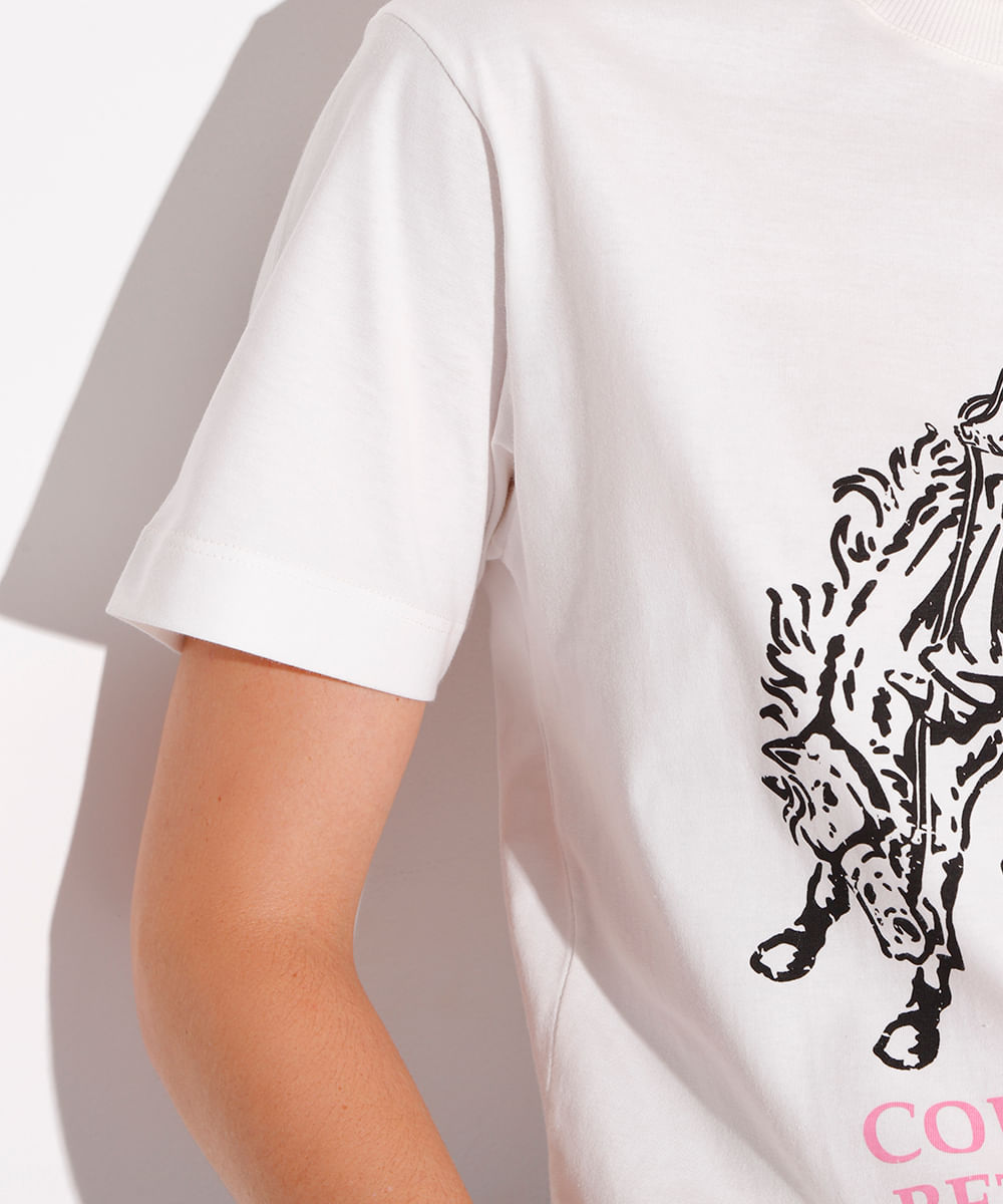 camiseta de algodão cowboys mindset off white