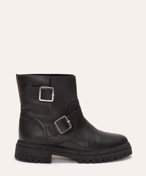 bota biker com fivela oneself preto