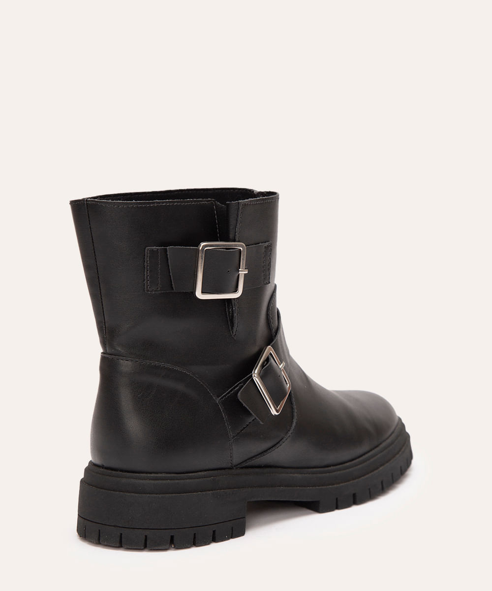 bota biker com fivela oneself preto