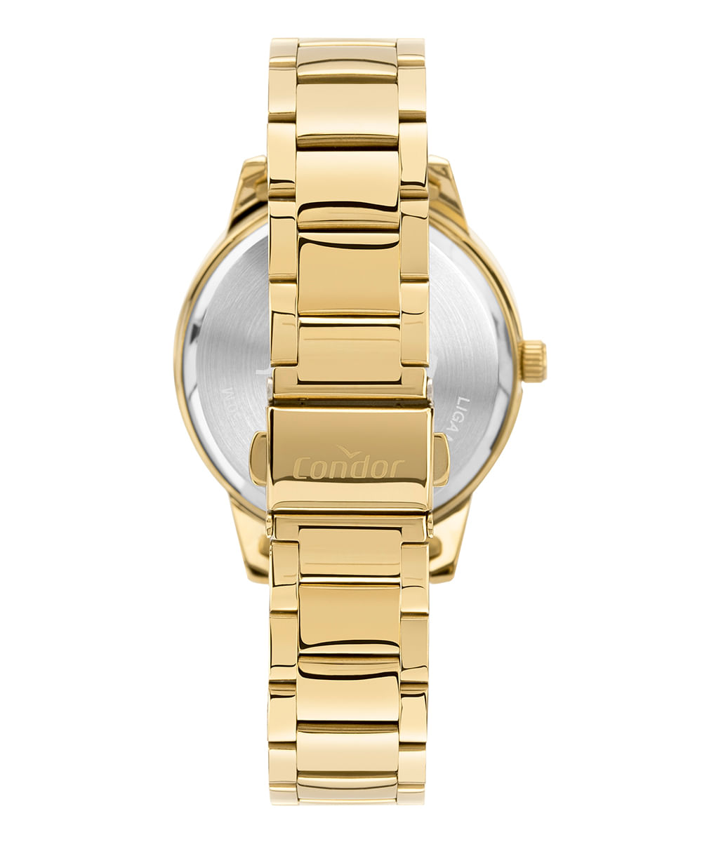 relógio analógico condor CO2117AE dourado