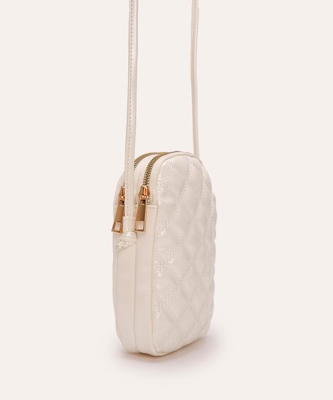 bolsa phonebag matelassê off white