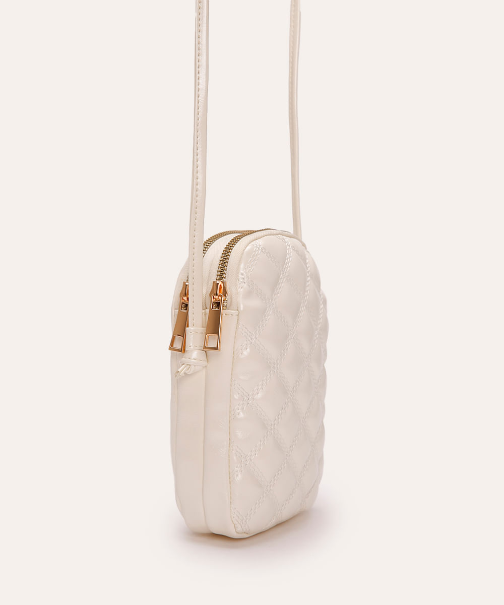 bolsa phonebag matelassê off white