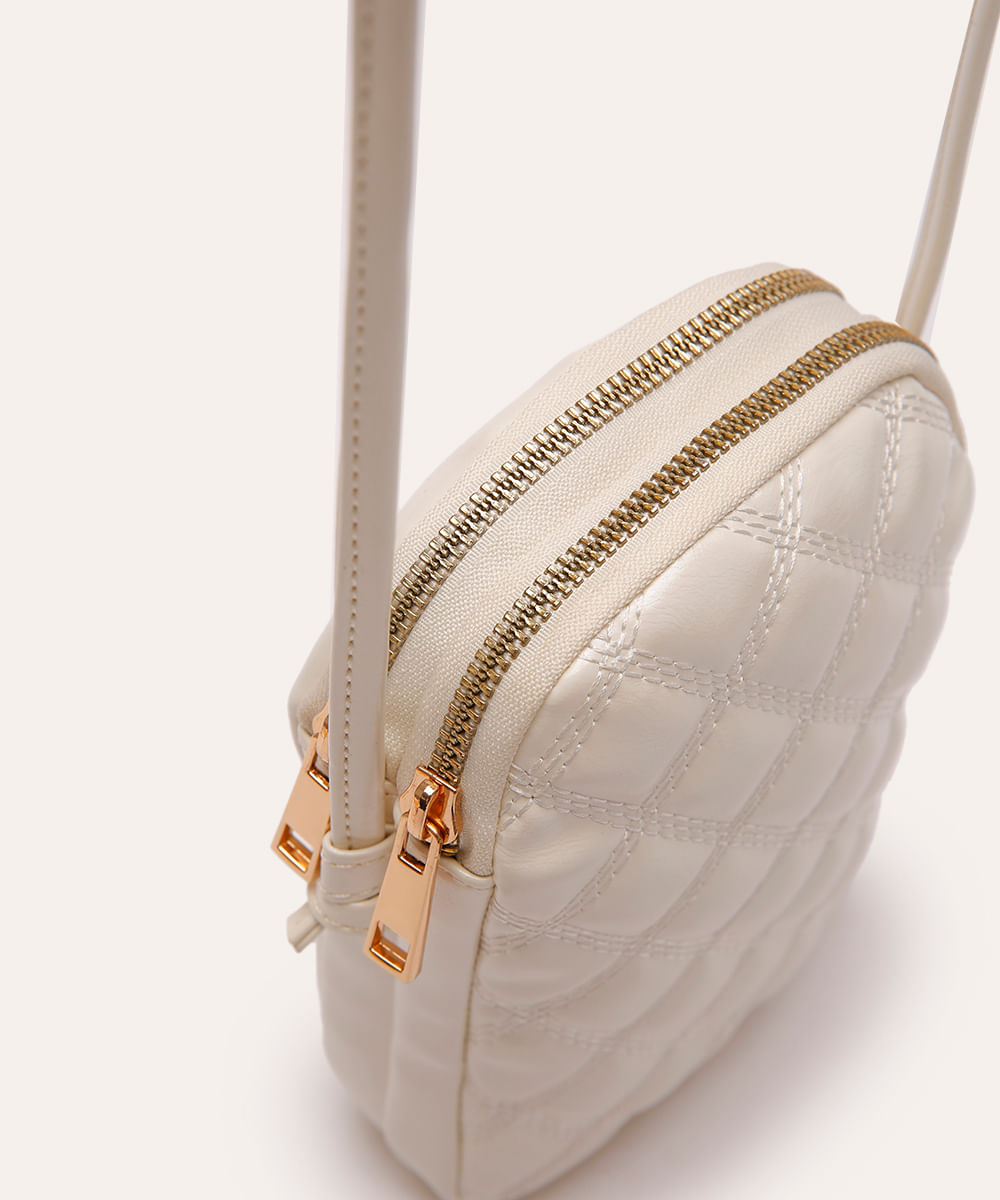 bolsa phonebag matelassê off white