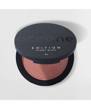 Kit Blush Cintilante Rose Pink Edition + Pincel de Maquiagem Ocn5 (2 Produtos)