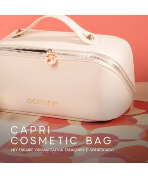 Nécessaire Bege - Capri Cosmetic Bag