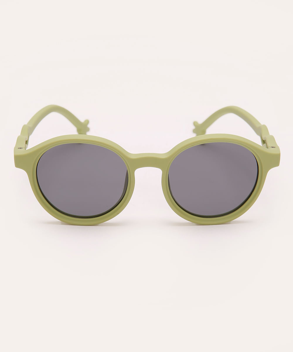 óculos de sol infantil redondo verde