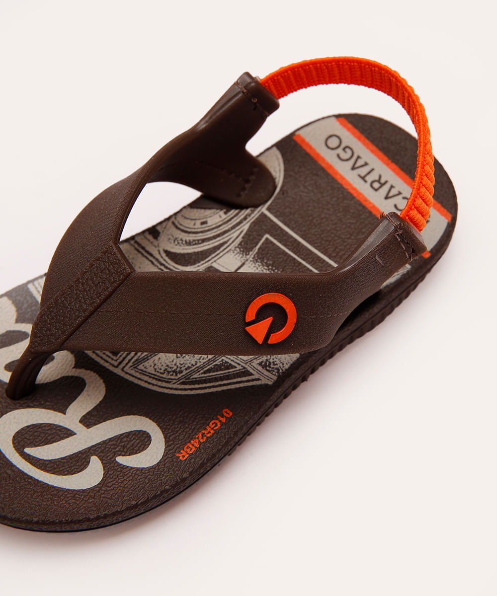 chinelo infantil atlanta cartago marrom