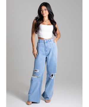 Calça Jeans Sawary Wide Leg - 272241