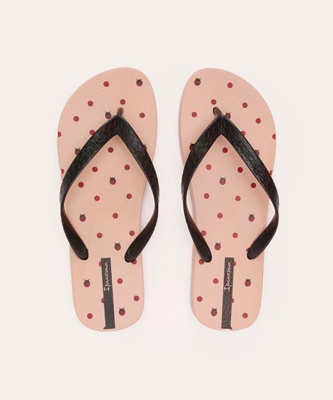 chinelo ipanema happy poá rosa