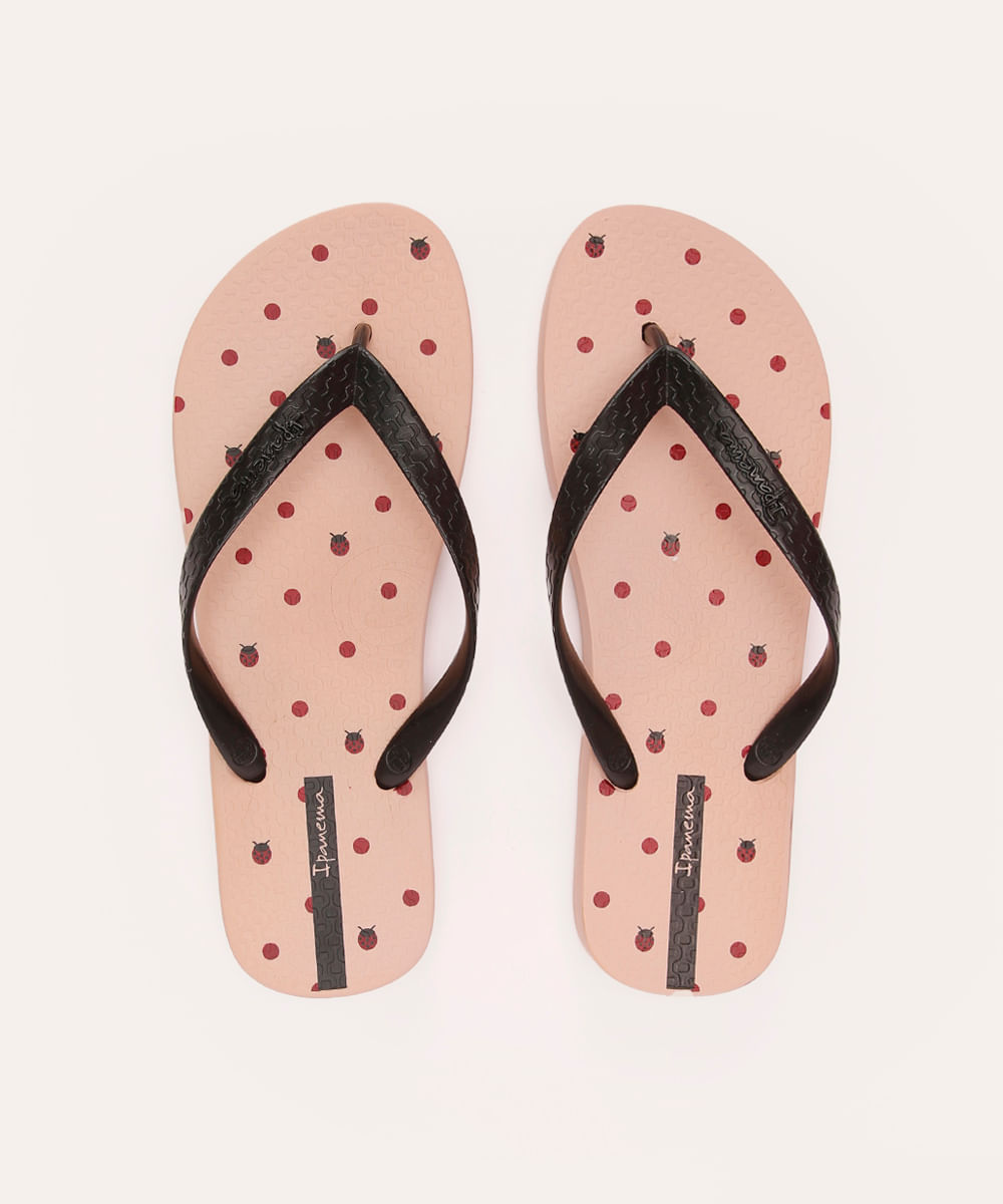 chinelo ipanema happy poá rosa