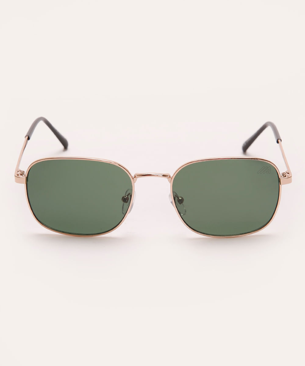 óculos de sol unissex triton oval dourado