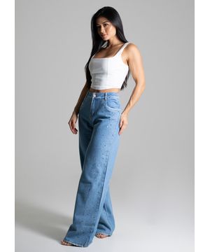 Calça Jeans Sawary Wide Leg - 275646