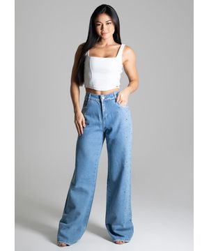 Calça Jeans Sawary Wide Leg - 275646