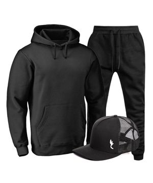 Conjunto Moletom Canguru Masculino Casual Conforto + Boné