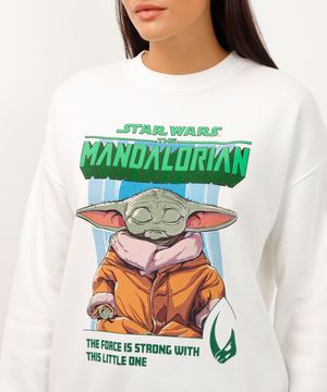 blusão de moletom star wars off white