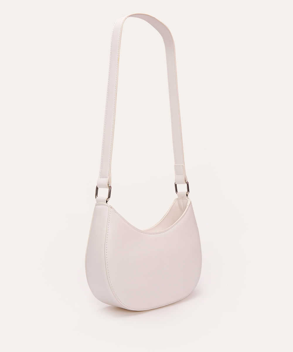 bolsa baguete lisa branca