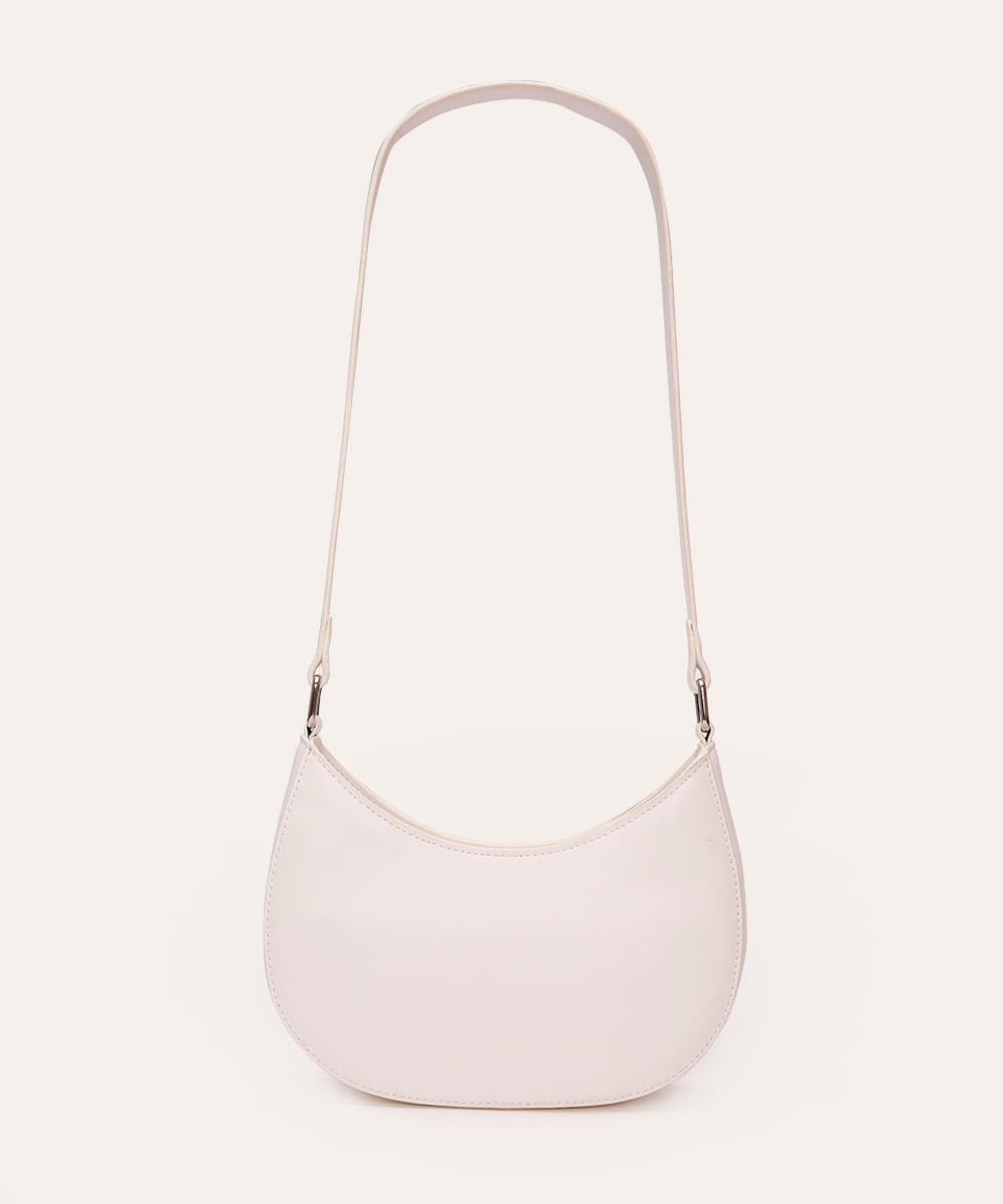 bolsa baguete lisa branca