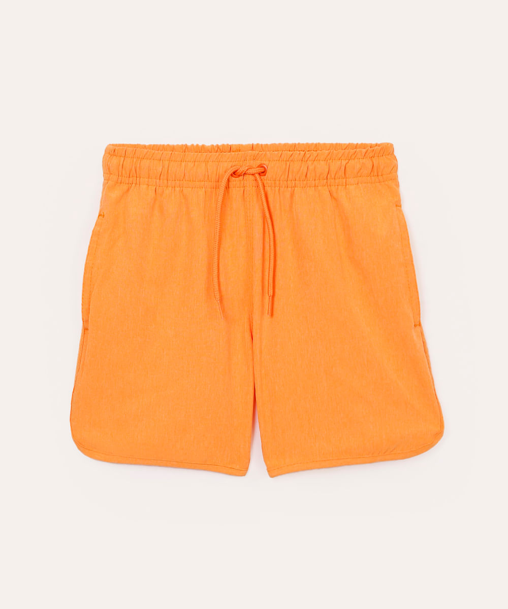 bermuda boardshort infantil lisa laranja