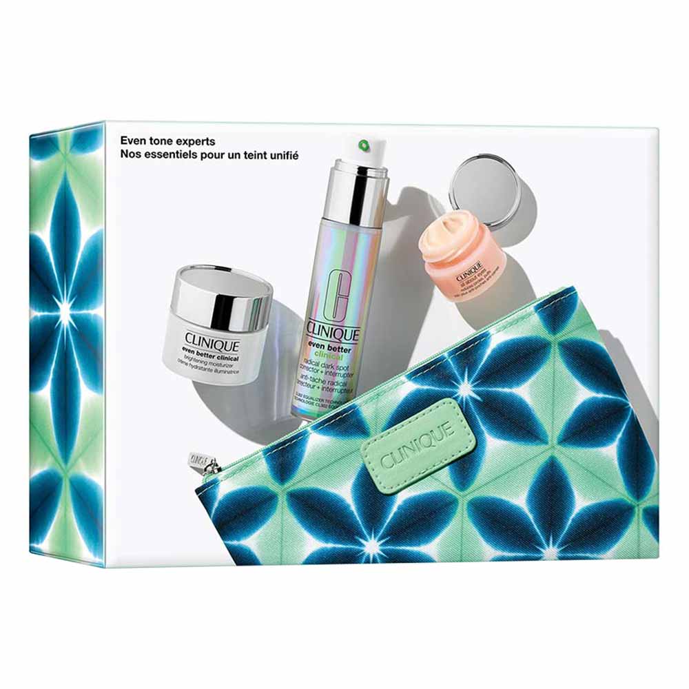 Clinique Even Tone Experts Kit - Sérum Clareador + Hidratante Facial + Gel-creme Olhos + Nécessaire