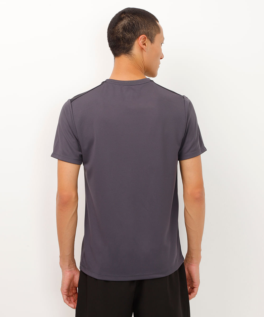 camiseta esportiva manga curta ace - chumbo