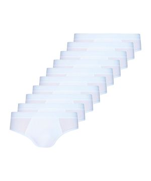 Kit com 10 Cuecas Slip Lupo 485-002 Branco