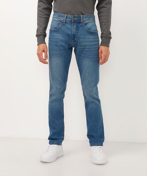 calça jeans slim azul