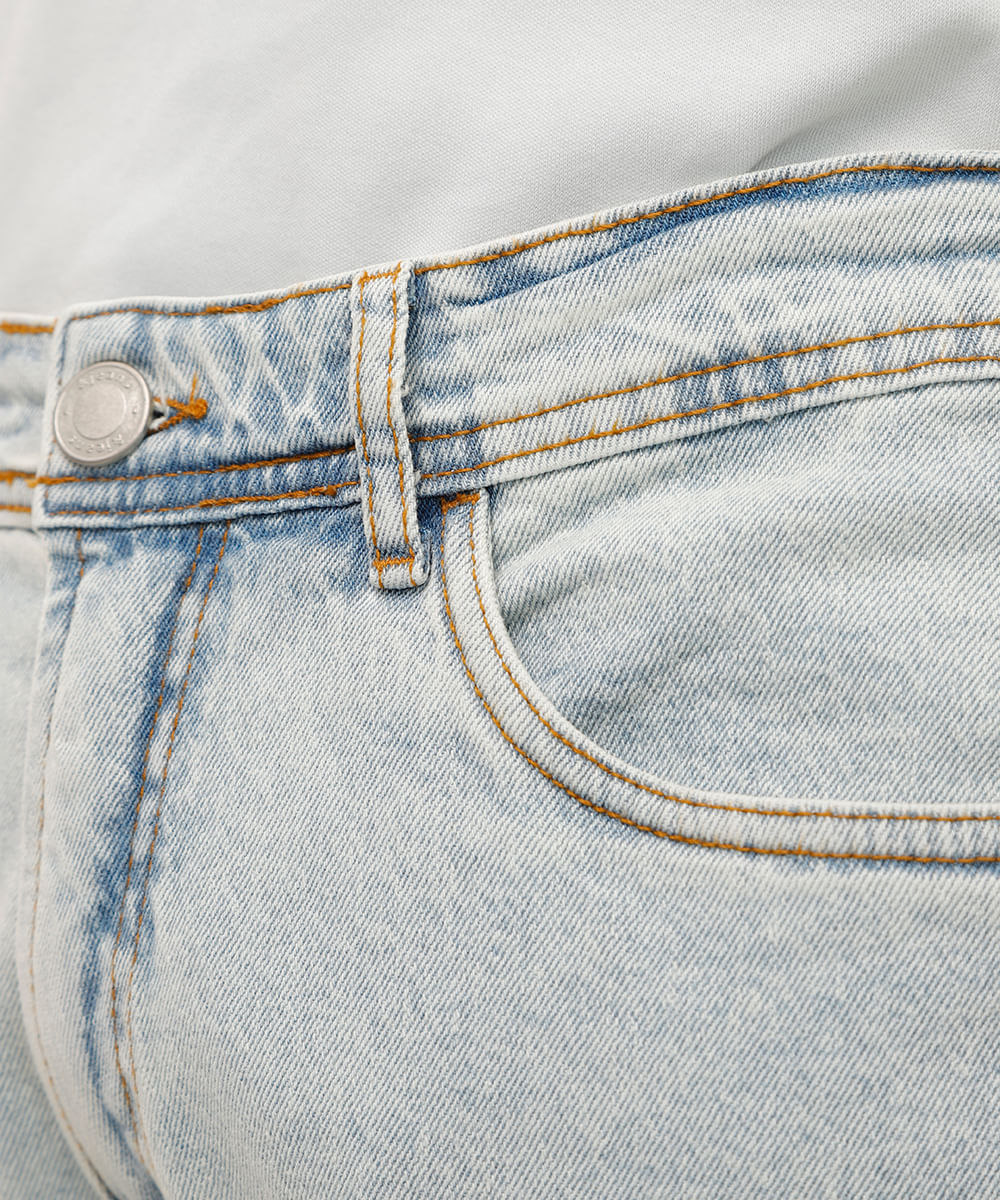calça jeans slim cropped azul