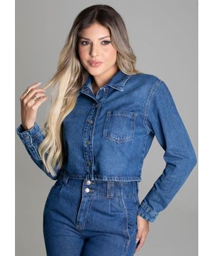 Jaqueta Jeans Sawary Cropped - 276188