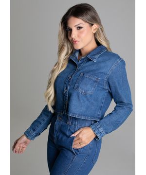 Jaqueta Jeans Sawary Cropped - 276188