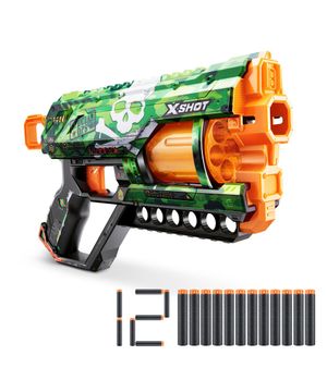 Lançador X-shot Skins Griefer com 12 Dardos - Camo