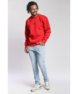 Blusa Masculina Moletom Polo Wear Vermelho Medio