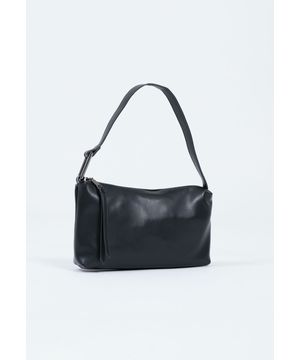 BOLSA PU BAGUETE ARGOLA PRETO