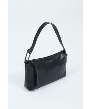 BOLSA PU BAGUETE ARGOLA PRETO