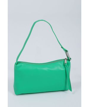 BOLSA PU BAGUETE ARGOLA VERDE