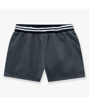 Short Teen Feminino Amora Moletom Cinza