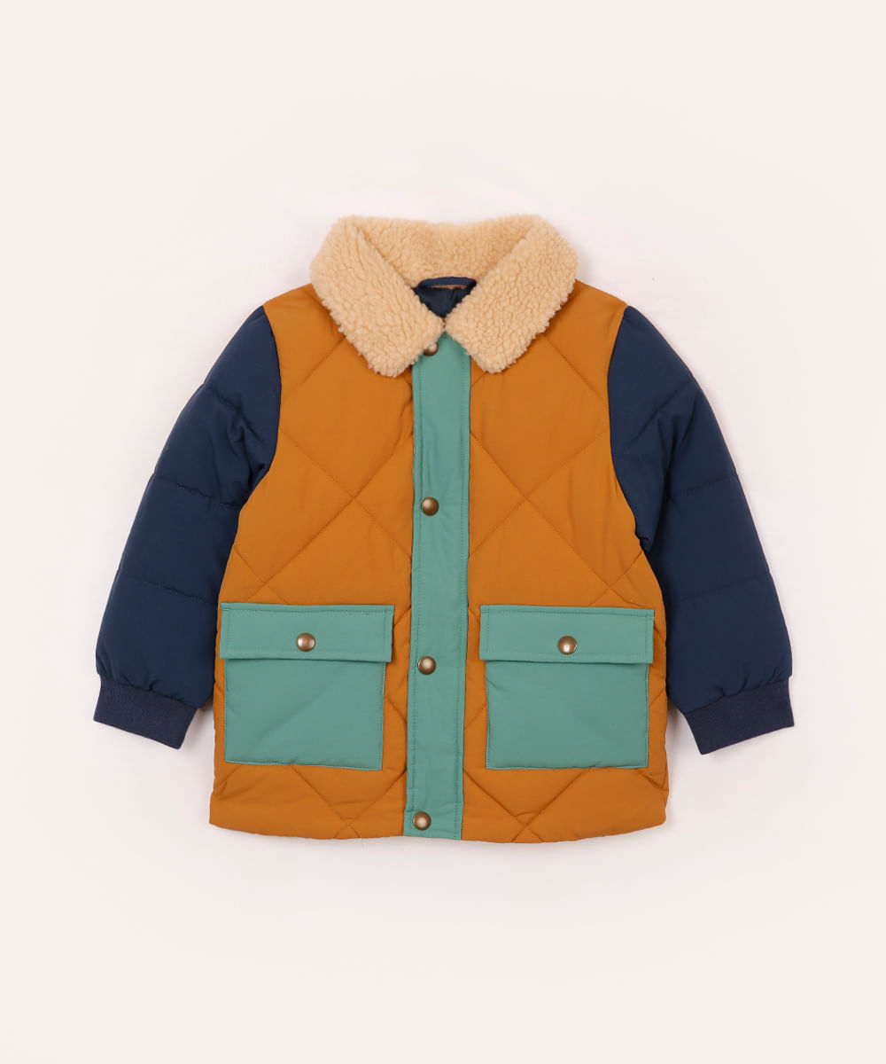 jaqueta bomber infantil com bolsos colorida