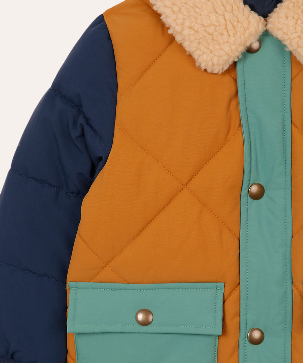 jaqueta bomber infantil com bolsos colorida