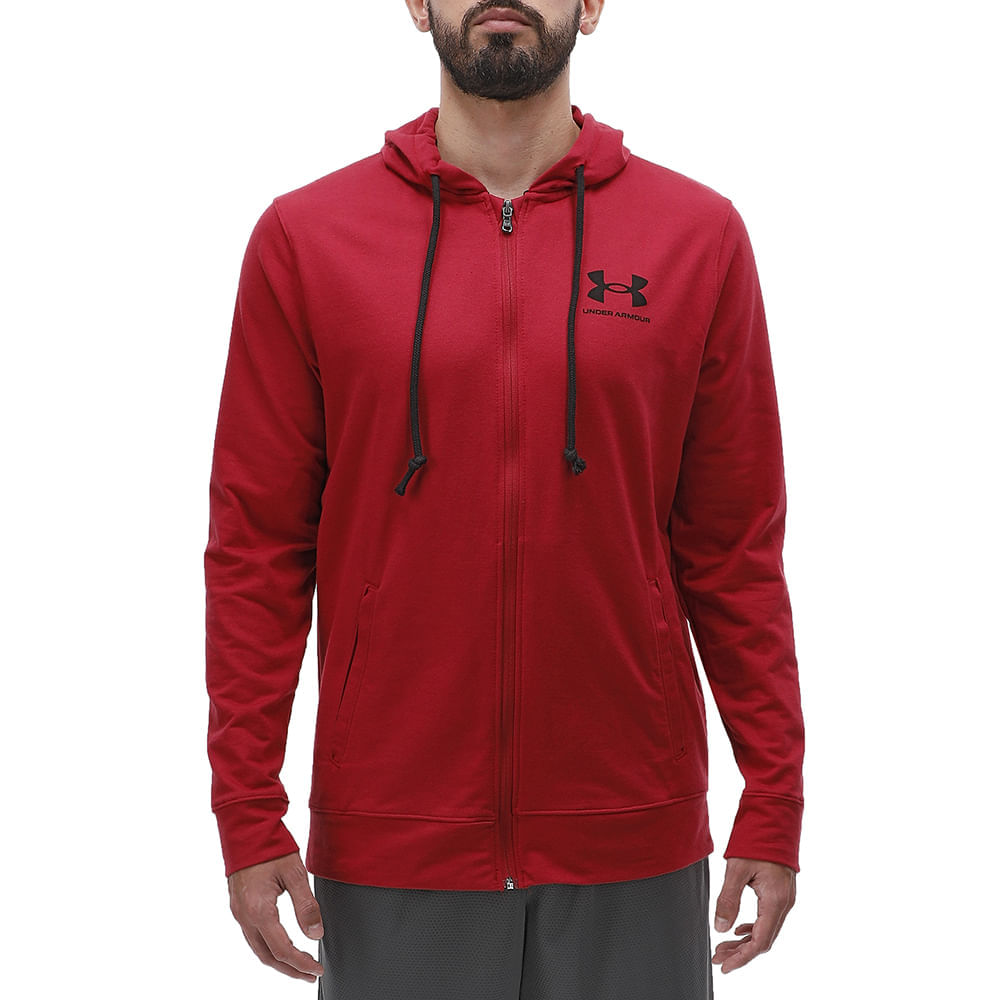 Moletom de Treino Masculino Under Armour Rival Terry LC FZ Vermelho