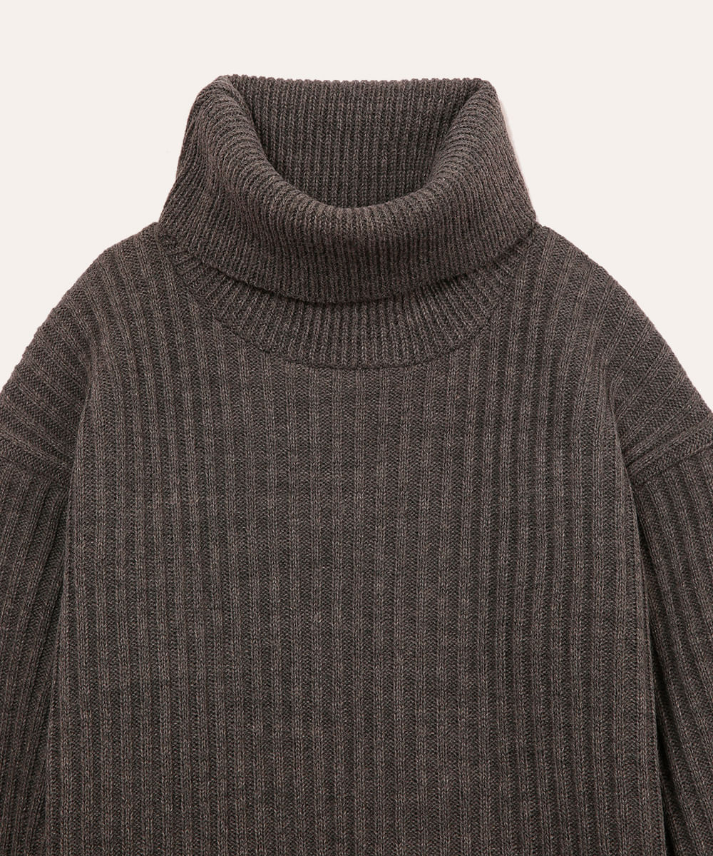 vestido infantil de tricot canelado cinza