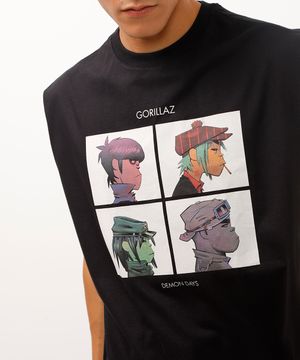 regata machão gorillaz preta