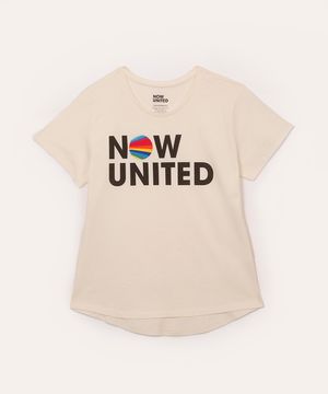 Blusa Juvenil Manga Curta Now United Off White