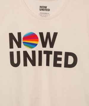 Blusa Juvenil Manga Curta Now United Off White